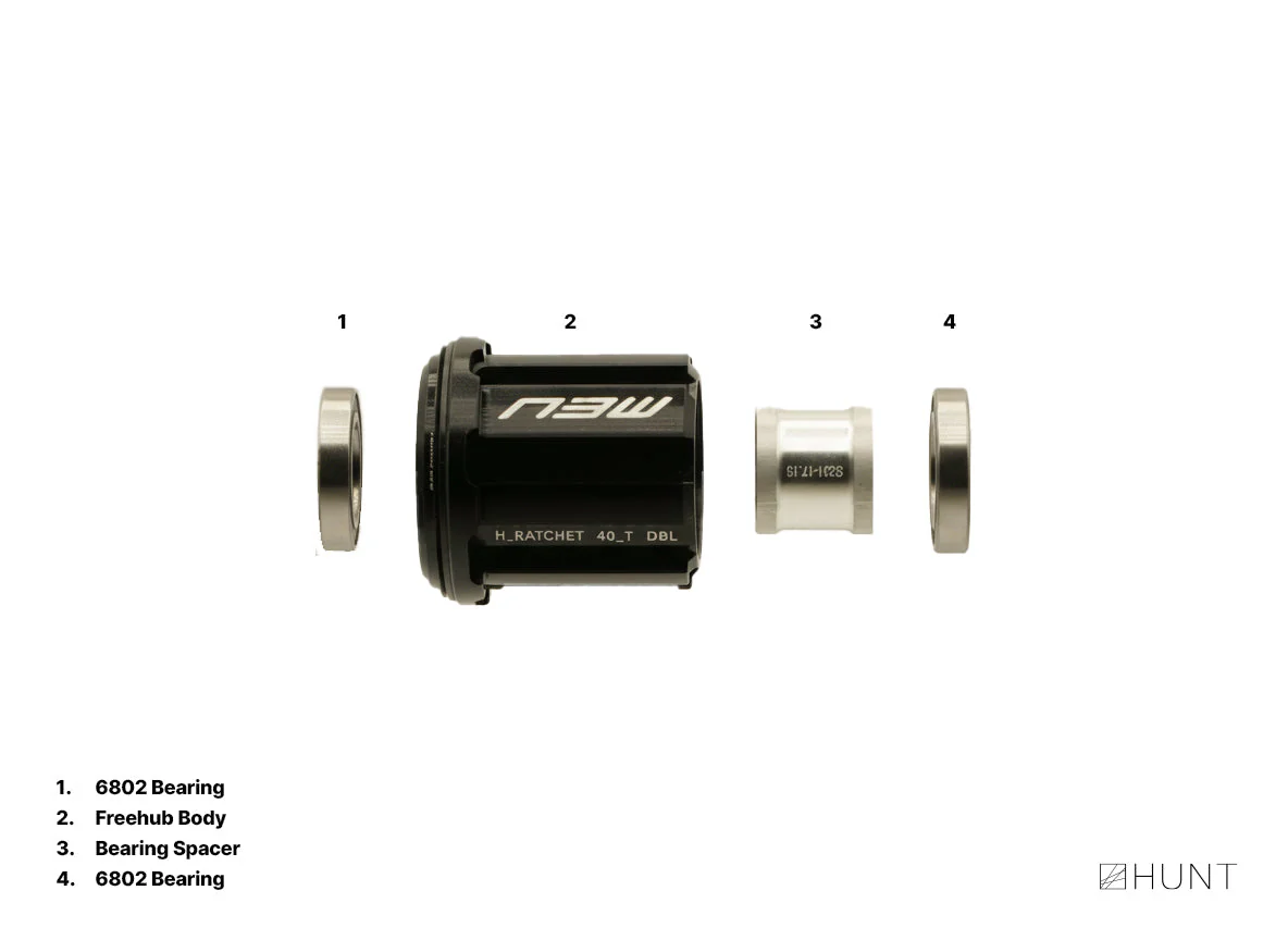 H_Ratchet DBL 40T Freehub | Campagnolo N3W Ekar | Stainless Steel Enduro Bearings - Image 2