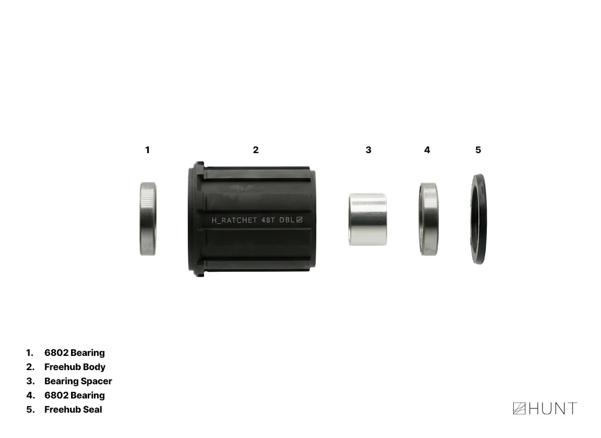 H_Ratchet DBL 48T Freehub | Shimano/SRAM HG Splined - Image 2
