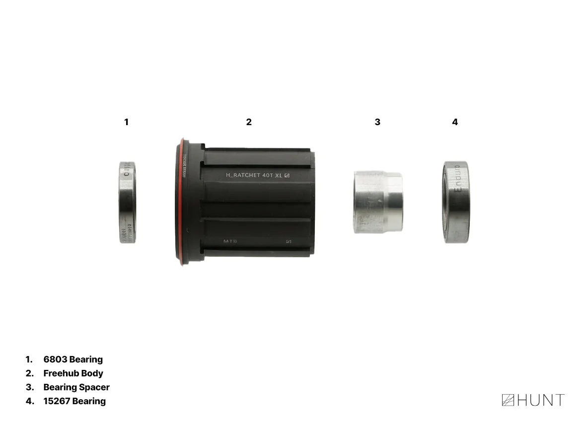 H_Ratchet DBL XL Freehub | Shimano/SRAM HG Splined | Stainless Steel Enduro Bearings - Image 2