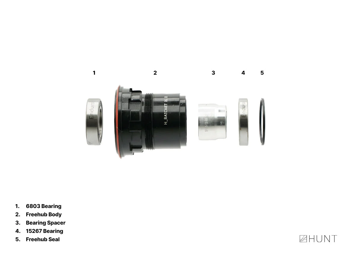 H_Ratchet DBL XL Freehub | SRAM XD | Stainless Steel Enduro Bearings - Image 2